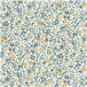 Casadeco|Papier peint à petites fleurs bleues et vertes|Floral