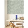 Casadeco|Papier peint à petites fleurs bleues et vertes|Floral