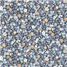 Casadeco|Papel pintado flores pequeñas azul, estampado Liberty|Floral