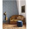 Casadeco|Papier peint à petites fleurs bleues, style Liberty|Floral