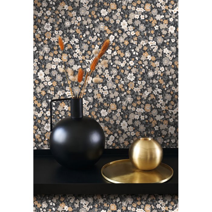 Casadeco|Papier peint fleuri motif fleurs et pétales|Floral