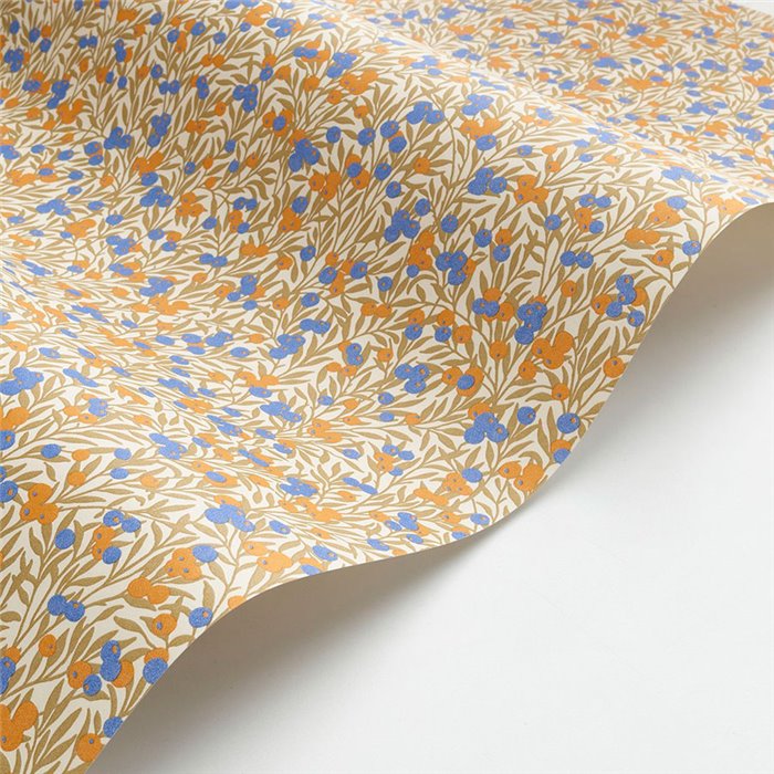 Casadeco|Blumentapete mit roten Johannisbeeren und Blaubeeren|Blumen