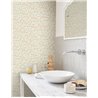Casadeco|Papel pintado floral ideal para baño con grosellas y arándanos|Floral