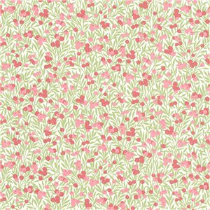 Papeldecor|Ornamentale rosa Blumentapete in Rottönen|Tapeten