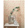 Casadeco|Papel pintado floral estampado con frutas de grosellas rojas y arándanos|Floral