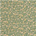 Casadeco|Green countryside-style floral wallpaper with currants and blueberries|Floral
