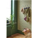 Casadeco|Papier peint fleuri style champêtre vert avec groseilles et myrtilles|Floral