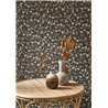 Casadeco|Papier peint fleuri aux tons sombres, style rustique|Floral