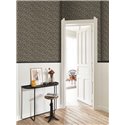 Casadeco|Dark-toned floral wallpaper, rustic style|Floral