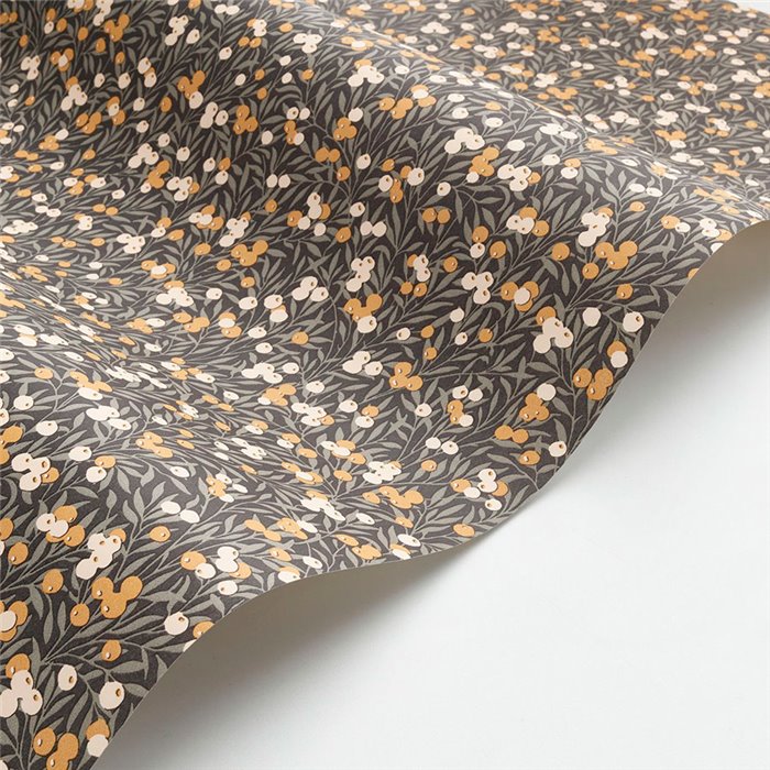 Casadeco|Dark-toned floral wallpaper, rustic style|Floral