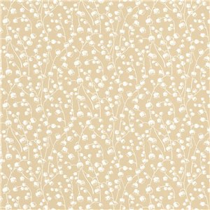Casadeco|Papier peint bleu à petites fleurs et muguet|Floral