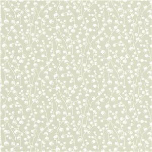 Caselio|Emerald green watercolor forest wallpaper|Floral