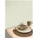 Casadeco|Papier peint à petites fleurs tons pastel, muguet vert|Floral