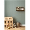 Casadeco|Blumentapete mit kleinen grünen Tulpen, minimalistischer Stil|Blumen