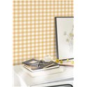 Casadeco|Yellow gingham check wallpaper|Checkered