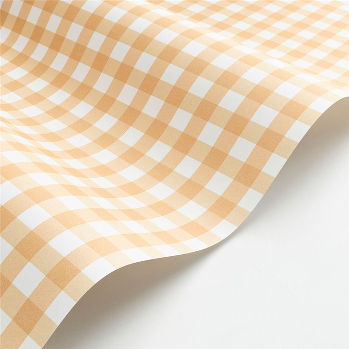 Casadeco|Papel pintado cuadros Vichy amarillos|Cuadros