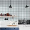 Casadeco|Blue small gingham check wallpaper|Checkered