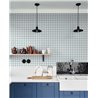 Casadeco|Vichy-Karotapete mit kleinen blauen Karos|Karos
