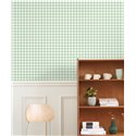 Casadeco|Vichy-Karotapete in Mintgrün|Karos