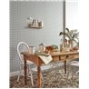 Casadeco|Grey tone gingham check wallpaper|Checkered