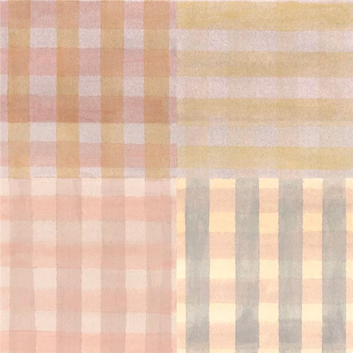 Casadeco|Papel pintado estampado Vichy multicolor tipo patchwork|Cuadros