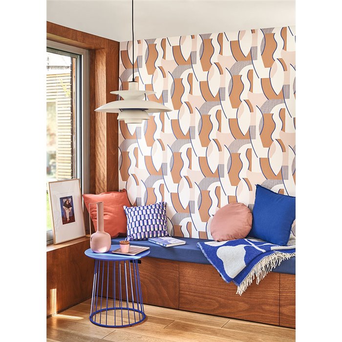 Casadeco|Papier peint avec visages et silhouettes abstraits, style moderne|Moderne