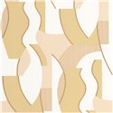 Casadeco|Papier peint de style figuratif jaune avec silhouettes abstraites|Abstrait