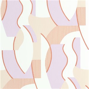 Casadeco|Tapete im figurativen Stil, gelb mit abstrakten Silhouetten|Abstrakt