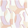 Casadeco|Modern wallpaper with abstract silhouettes in lilac and beige|Modern