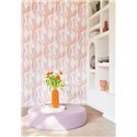 Casadeco|Papel pintado moderno con siluetas abstractas lilas y beige|Moderno