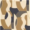 Casadeco|Papier peint moderne avec formes abstraites beige et noir|Moderne