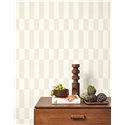 Casadeco|Retro-style wallpaper with white checkerboard pattern|Hall