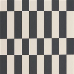 Casadeco|Retro-style wallpaper with white checkerboard pattern|Hall
