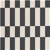 Casadeco|Geometrische Tapete mit rechteckigen Formen in Cremeweiß und Schwarz|Retro