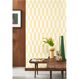 Casadeco|Retro-style wallpaper with white checkerboard pattern|Hall 2