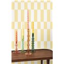 Casadeco|Retro-style wallpaper in white and yellow|Retro