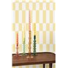 Casadeco|Retro-style wallpaper in white and yellow|Retro
