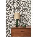 Casadeco|Modern labyrinth wallpaper in black and white inspired by Keith Haring|Abstract