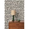 Casadeco|Modern labyrinth wallpaper in black and white inspired by Keith Haring|Abstract