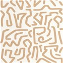 Casadeco|Papier peint moderne à motif labyrinthe blanc et beige|Papier Peint