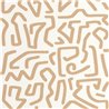 Casadeco|Papier peint moderne à motif labyrinthe blanc et beige|Papier Peint