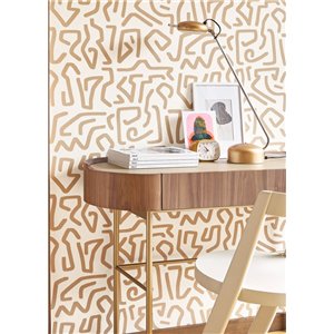 Casadeco|Modern art wallpaper with labyrinth pattern inspired by Keith Haring|Wallpaper 2