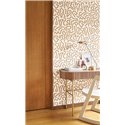 Casadeco|Papier peint moderne à motif labyrinthe blanc et beige|Papier Peint