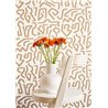 Casadeco|Moderne Tapete mit Labyrinthmuster in Weiß und Beige|Tapeten