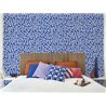 Casadeco|Papier peint bleu moderne avec formes de labyrinthe, inspiration Keith Haring|Abstrait