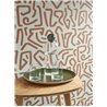 Casadeco|Moderne Kunsttapete mit Labyrinthmuster, Keith Haring inspiriert|Tapeten