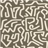 Casadeco|Modern green wallpaper with Keith Haring-style labyrinth|Abstract