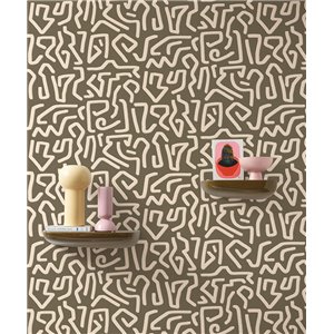 Casadeco|Modern art wallpaper with labyrinth pattern inspired by Keith Haring|Wallpaper 2