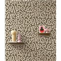 Casadeco|Papier peint vert foncé type labyrinthe, style Keith Haring moderne|Abstrait