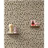 Casadeco|Modern green wallpaper with Keith Haring-style labyrinth|Abstract